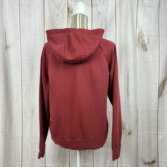 Nike Hoodie Cowl Neck Athletic Pullover Sweatshirt Pockets Burgundy Size Small - Picture 3 of 15